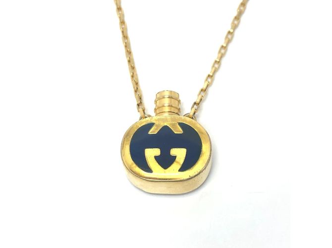 Collar de cadena con botella de perfume Gucci GG Dorado - vista 2