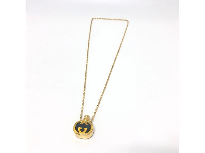 Collar de cadena con botella de perfume Gucci GG Dorado - vista 3