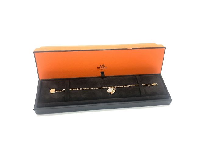 Pulsera de cadena de diamante de ganchillo Kelly K18PG de Hermès Dorado - vista 6