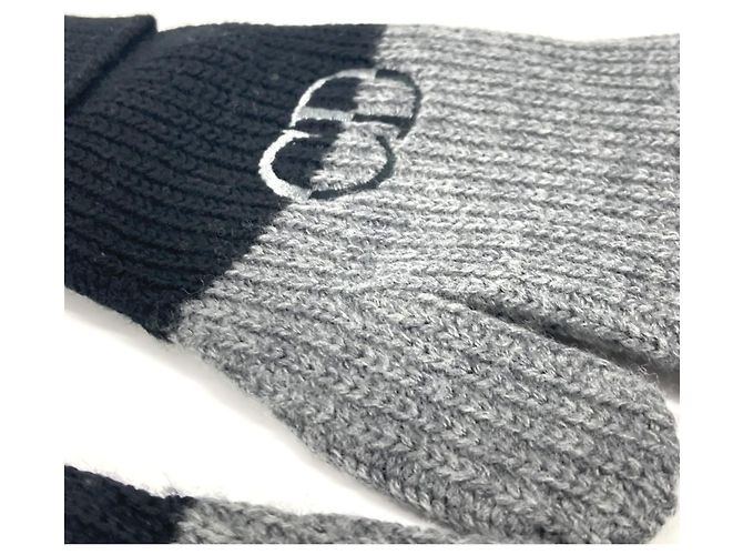 Wollhandschuhe Christian Dior Braun Schwarz - Ansicht 9