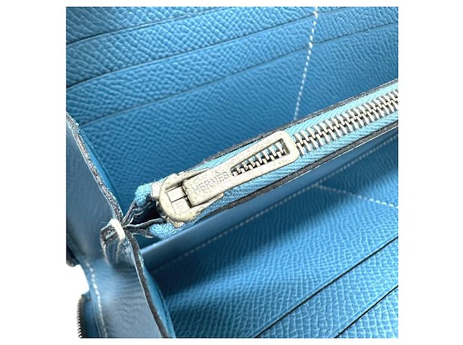 Hermès Portafoglio rotondo classico lungo Azap Hermes Blu - vista 10