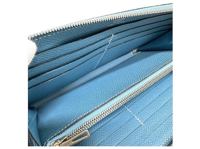 Hermès Portafoglio rotondo classico lungo Azap Hermes Blu - vista 11