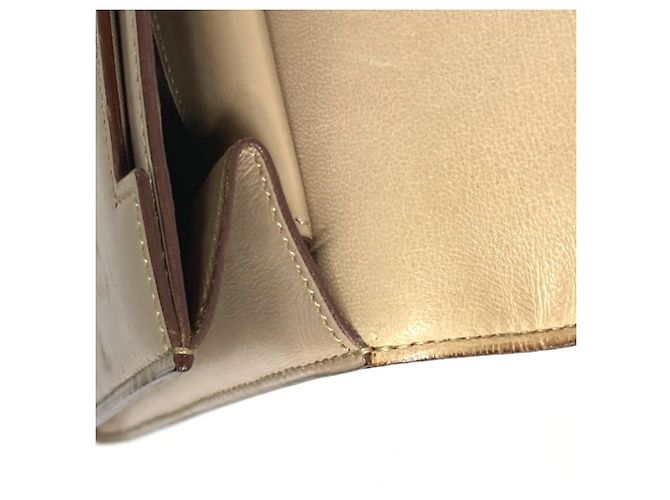 Hermès Borsa clutch in pelle beige vintage Hermes - vista 10