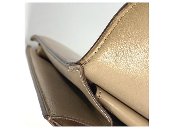 Hermès Borsa clutch in pelle beige vintage Hermes - vista 11