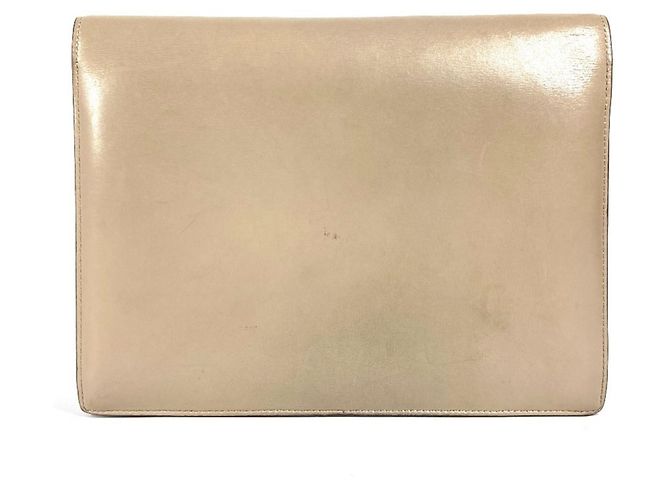 Hermès Borsa clutch in pelle beige vintage Hermes - vista 2
