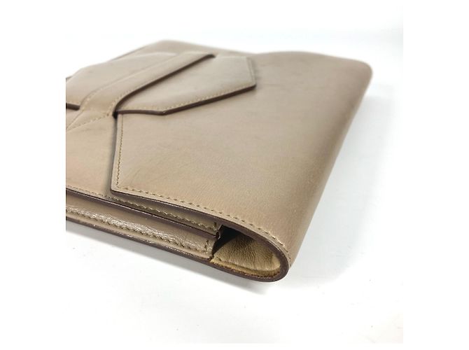 Hermès Borsa clutch in pelle beige vintage Hermes - vista 8