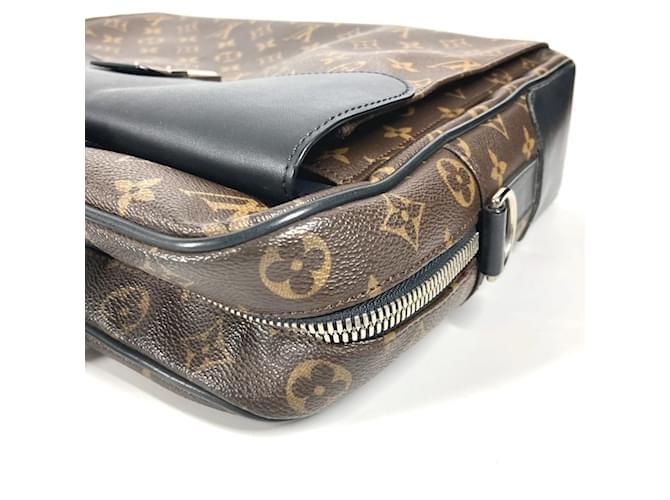 Borsa a tracolla morbida Monogram Macassar Louis Vuitton Marrone Nero - vista 10