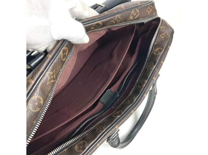 Borsa a tracolla morbida Monogram Macassar Louis Vuitton Marrone Nero - vista 13