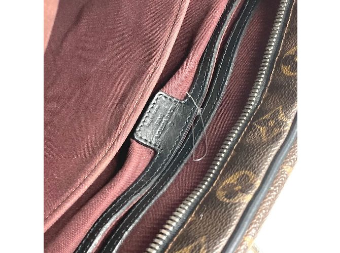 Borsa a tracolla morbida Monogram Macassar Louis Vuitton Marrone Nero - vista 14