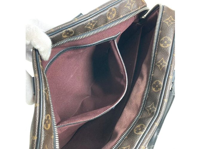 Borsa a tracolla morbida Monogram Macassar Louis Vuitton Marrone Nero - vista 16