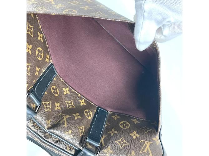 Borsa a tracolla morbida Monogram Macassar Louis Vuitton Marrone Nero - vista 17