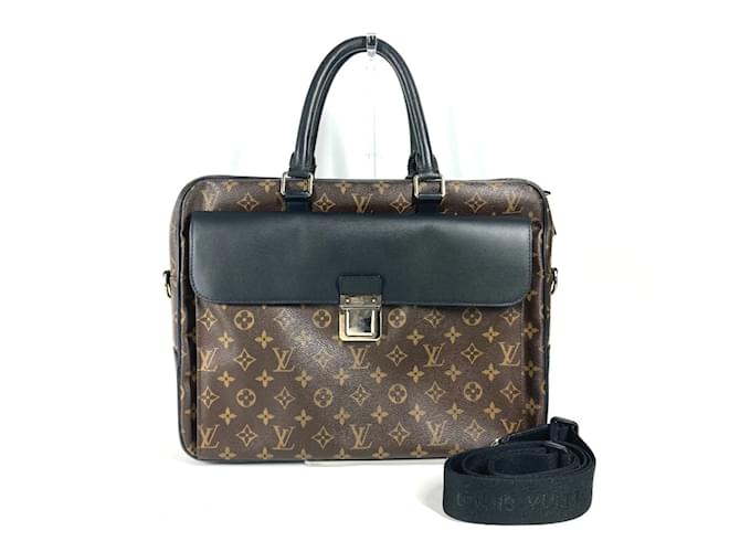 Borsa a tracolla morbida Monogram Macassar Louis Vuitton Marrone Nero - vista 18