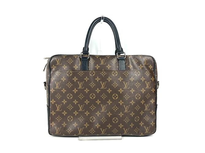 Borsa a tracolla morbida Monogram Macassar Louis Vuitton Marrone Nero - vista 2