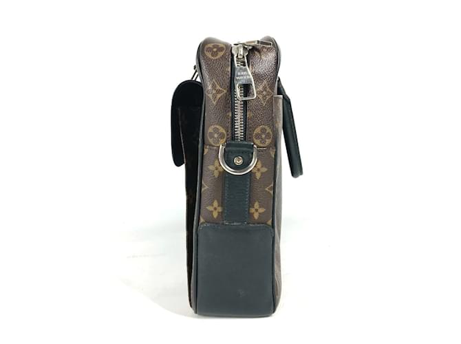 Borsa a tracolla morbida Monogram Macassar Louis Vuitton Marrone Nero - vista 3