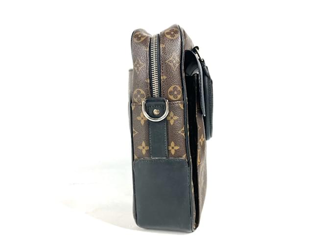 Borsa a tracolla morbida Monogram Macassar Louis Vuitton Marrone Nero - vista 4