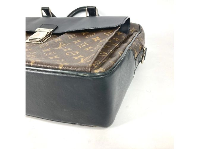Borsa a tracolla morbida Monogram Macassar Louis Vuitton Marrone Nero - vista 6