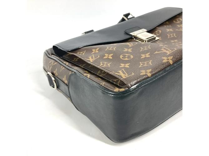 Borsa a tracolla morbida Monogram Macassar Louis Vuitton Marrone Nero - vista 7