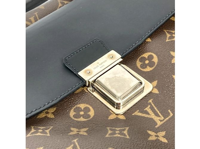 Borsa a tracolla morbida Monogram Macassar Louis Vuitton Marrone Nero - vista 8
