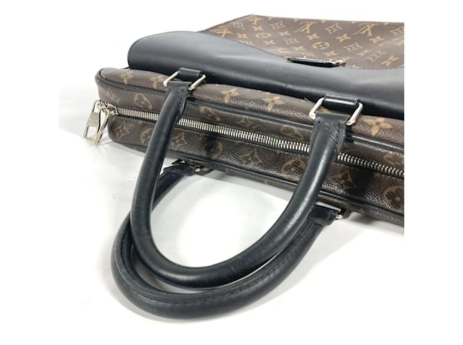 Borsa a tracolla morbida Monogram Macassar Louis Vuitton Marrone Nero - vista 9
