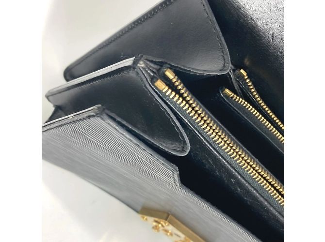 Borsa Louis Vuitton Epi Concorde Nero - vista 12
