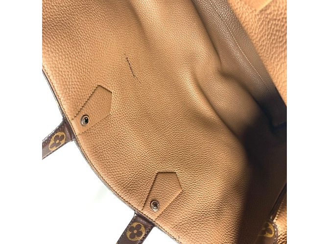 Borsa a Spalla Louis Vuitton Monogram Cuir Tote EW Marrone - vista 13