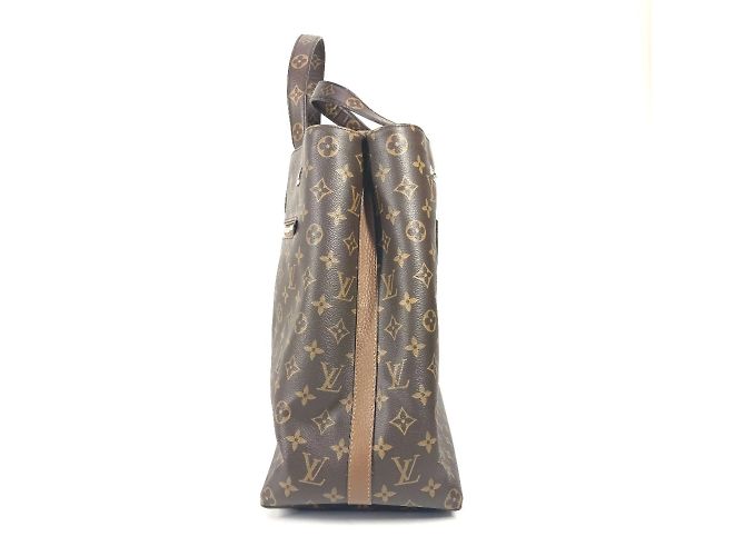 Borsa a Spalla Louis Vuitton Monogram Cuir Tote EW Marrone - vista 3