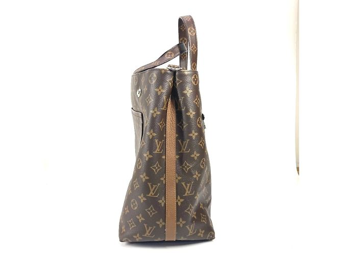 Borsa a Spalla Louis Vuitton Monogram Cuir Tote EW Marrone - vista 4