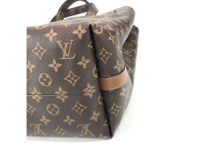 Borsa a Spalla Louis Vuitton Monogram Cuir Tote EW Marrone - vista 6
