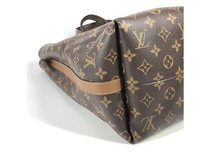 Borsa a Spalla Louis Vuitton Monogram Cuir Tote EW Marrone - vista 7