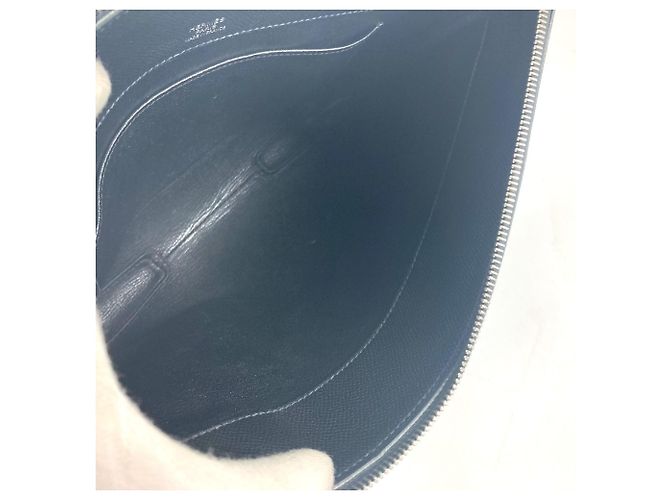 Hermès Borsa clutch in pelle Epsom nera Hermes Nero - vista 12