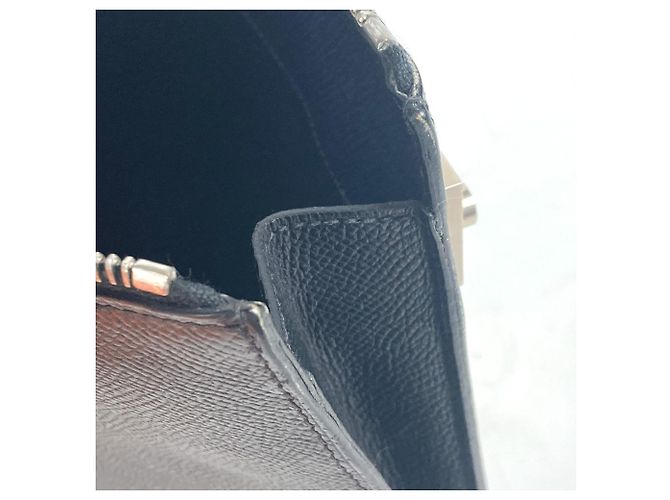 Hermès Borsa clutch in pelle Epsom nera Hermes Nero - vista 14