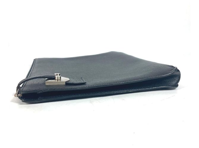 Hermès Borsa clutch in pelle Epsom nera Hermes Nero - vista 4
