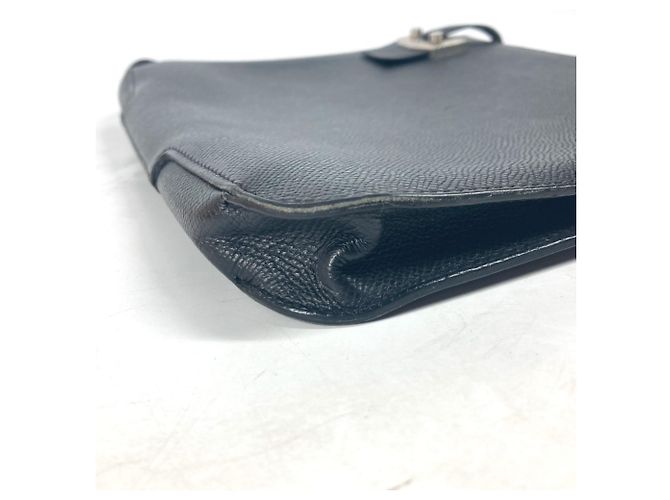 Hermès Borsa clutch in pelle Epsom nera Hermes Nero - vista 6