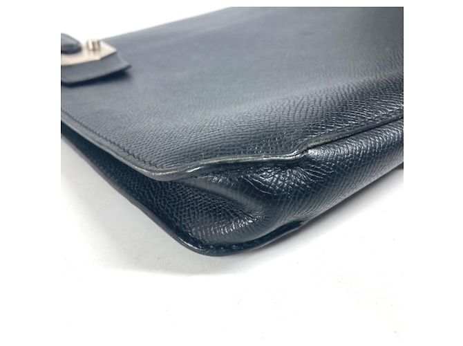 Hermès Borsa clutch in pelle Epsom nera Hermes Nero - vista 7