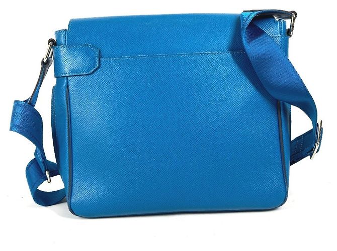 Borsa a tracolla con flap Roman PM in Taiga di Louis Vuitton Blu - vista 2