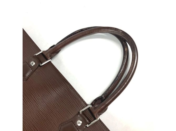 Borsa Sac Plat Epi Louis Vuitton Marrone - vista 8