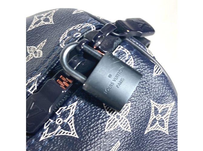 Louis Vuitton Monogram Ink auf dem Kopf Keepall Bandoulière 50 Rot Marineblau - Ansicht 11