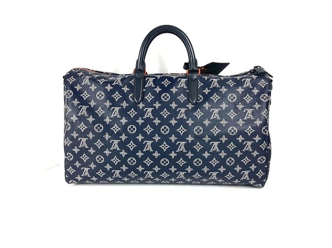 Louis Vuitton Monogram Ink auf dem Kopf Keepall Bandoulière 50 Rot Marineblau - Ansicht 2