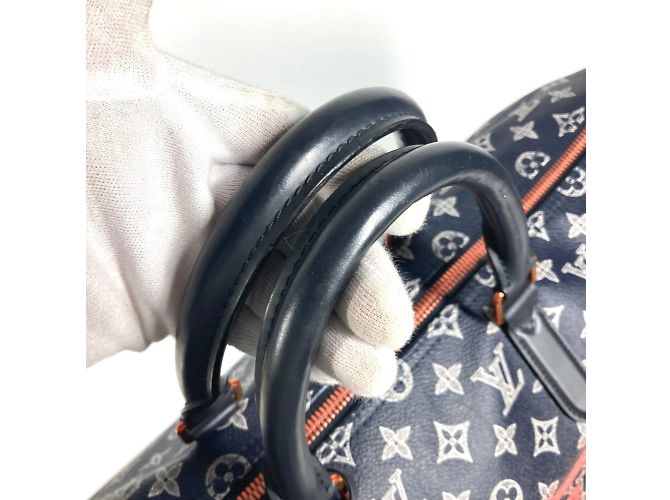 Louis Vuitton Monogram Ink auf dem Kopf Keepall Bandoulière 50 Rot Marineblau - Ansicht 8