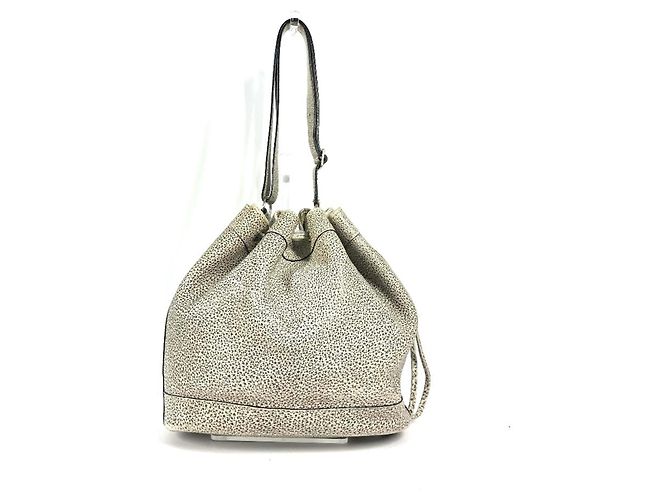 Hermès Dalmatian Drawstring Bag Hermes Market GM Schwarz Weiß - Ansicht 2