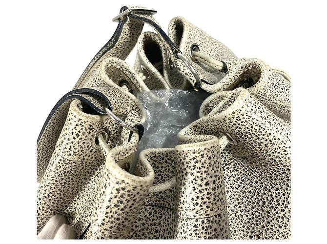 Hermès Dalmatian Drawstring Bag Hermes Market GM Schwarz Weiß - Ansicht 7