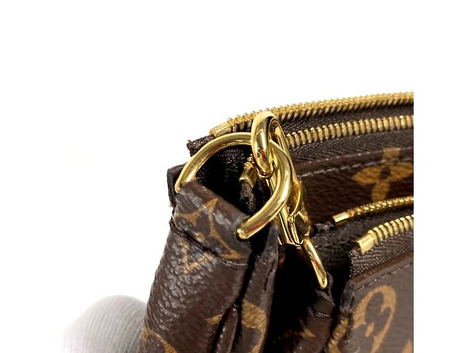 Louis Vuitton Monogram Multi Pochette Accessori Marrone Cachi - vista 10