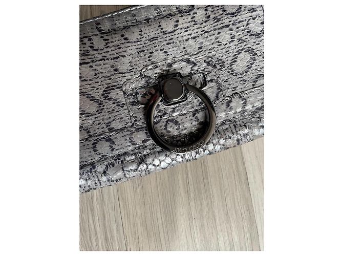 Clutch Jimmy Choo in pelle grigia Grigio - vista 2
