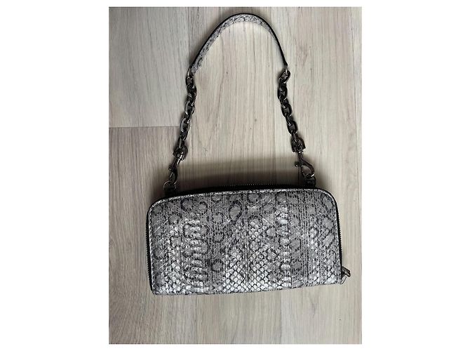 Clutch Jimmy Choo in pelle grigia Grigio - vista 3
