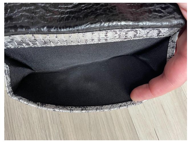 Clutch Jimmy Choo in pelle grigia Grigio - vista 5