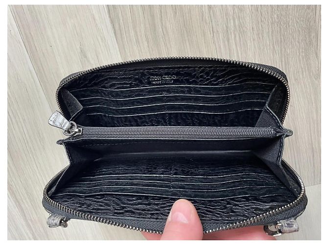 Clutch Jimmy Choo in pelle grigia Grigio - vista 6