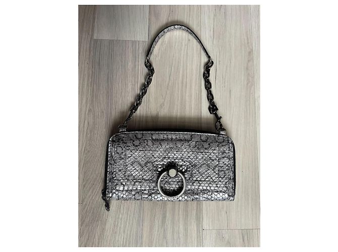 Clutch Jimmy Choo in pelle grigia Grigio - vista 8
