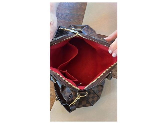 Louis Vuitton Trevi PM Borsa a mano in pelle marrone - vista 4