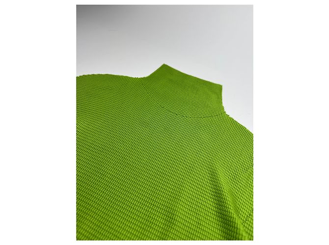 Vintage Issey Miyake plissierter Rollkragenpullover 38/M grün - Ansicht 12