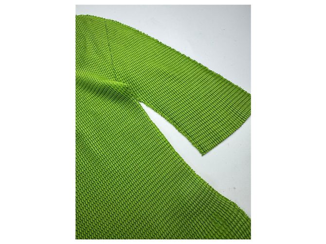 Vintage Issey Miyake plissierter Rollkragenpullover 38/M grün - Ansicht 13